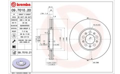 Диск тормозной 09.7010.21 Brembo  